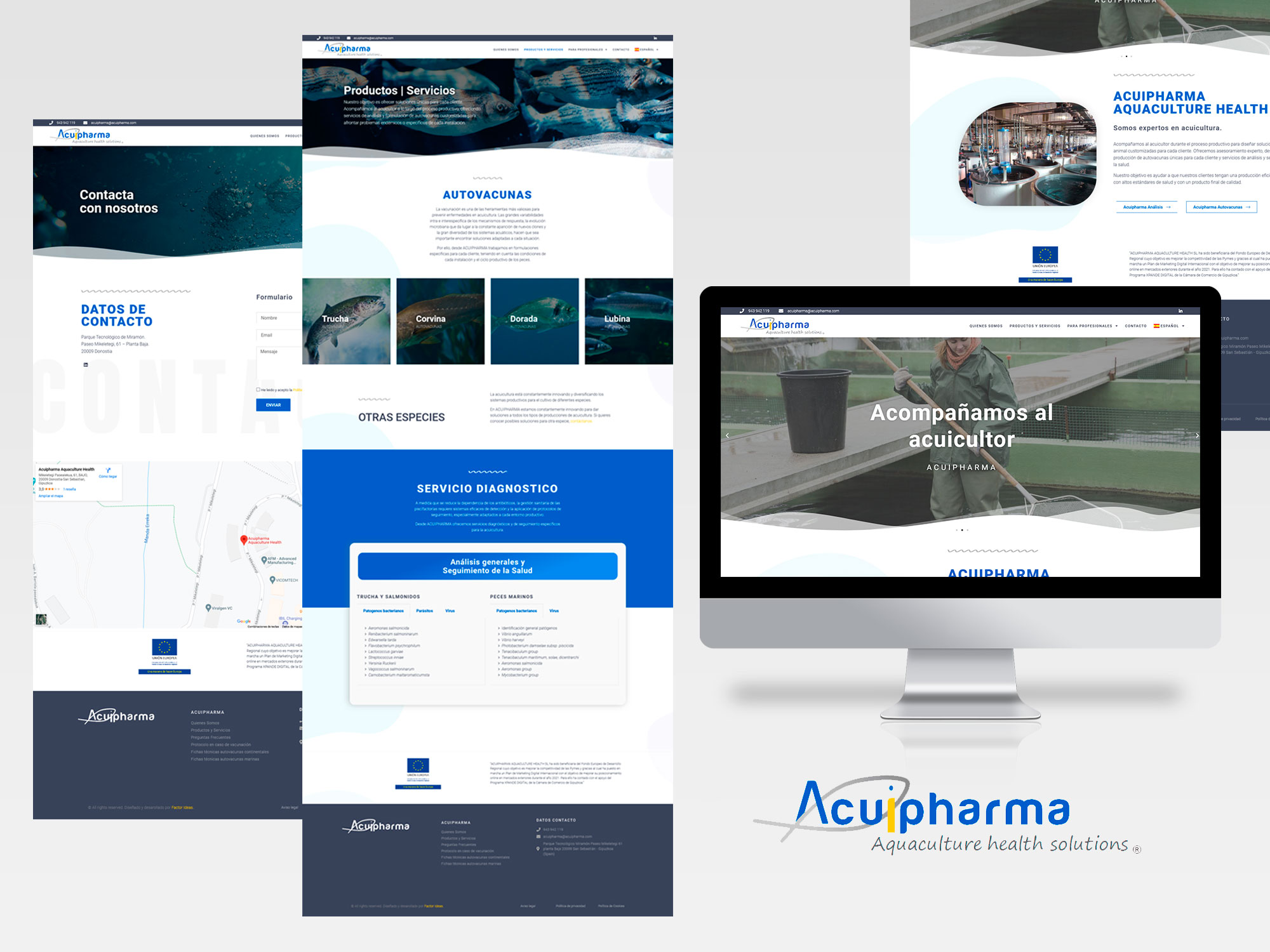 Diseño web corportativo - Acuipharma - Factor Ideas